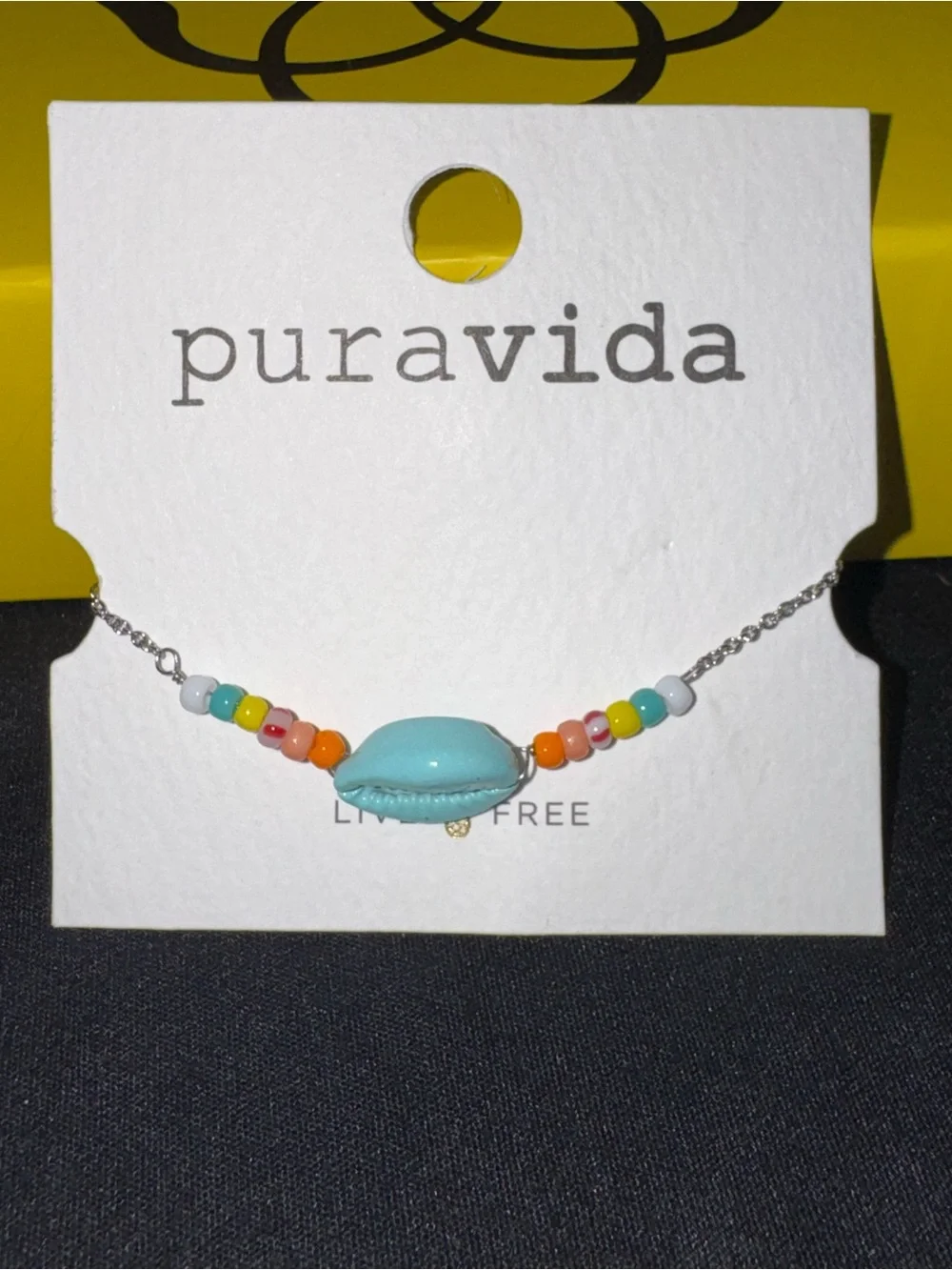 Pura Vida Candy Coated Cowrie Slider Shell Bracelet NWT